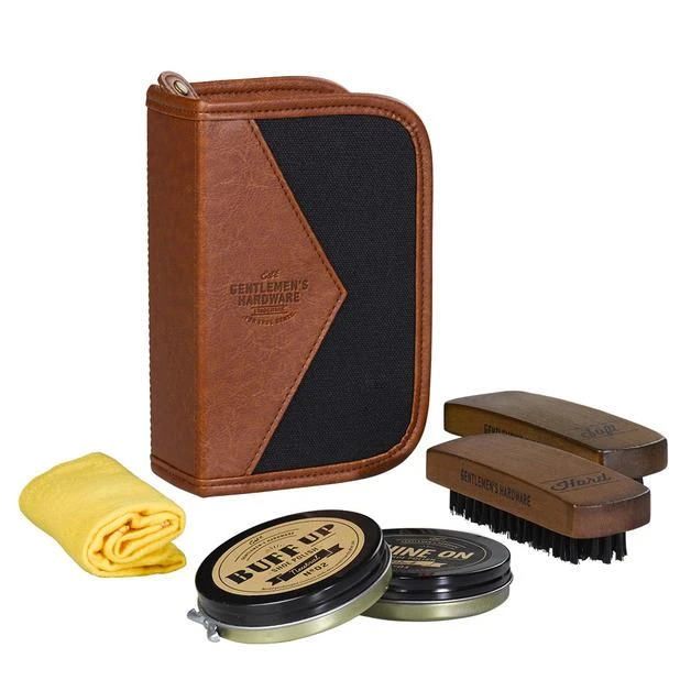 Designworks Collective Gentlemen's Hardware Buff & Shine Shoe Polish Kit 1 Designworks Collective Gentlemen's Hardware Buff & Shine Shoe Polish Kit