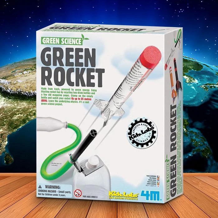 Johnco Green Energy Powered Rocket | 4M Man Cave Gifts 1 Johnco Green Energy Powered Rocket | 4M Man Cave Gifts