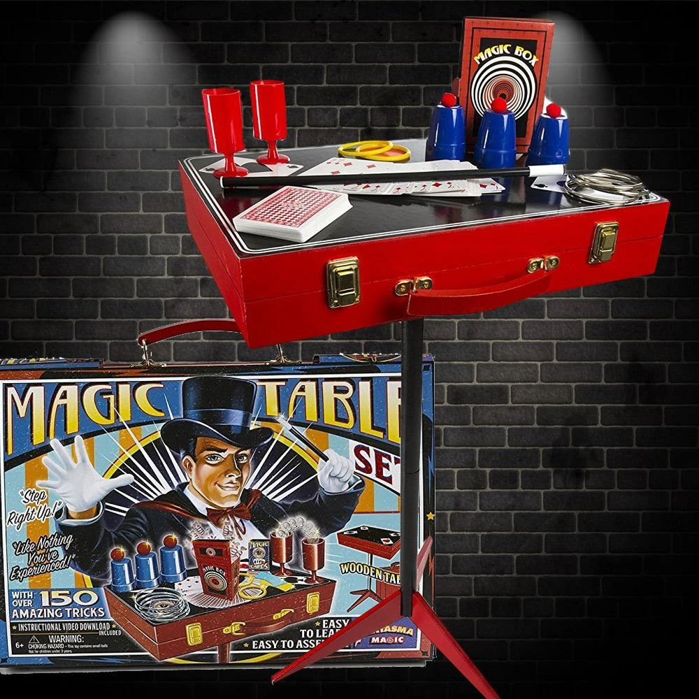 Theatrix Retro Magic Table Magician's Set With 150 Tricks! 1 Theatrix Retro Magic Table Magician's Set With 150 Tricks!