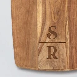 Yellow Octopus Personalised BBQ Gifts Personalised Acacia Paddle Serving Board - Classic Initials 5 Yellow Octopus Personalised BBQ Gifts Personalised Acacia Paddle Serving Board - Classic Initials