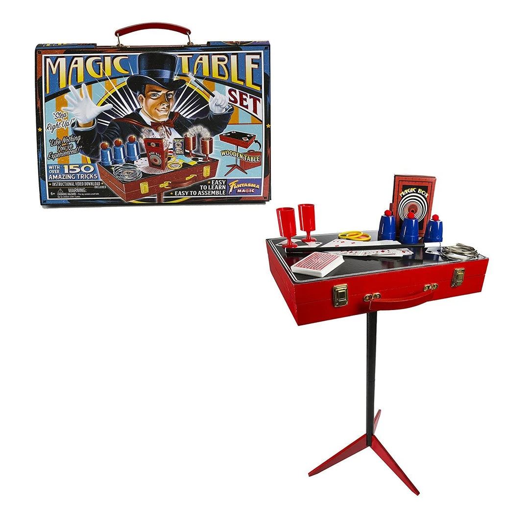 Theatrix Retro Magic Table Magician's Set With 150 Tricks! 2 Theatrix Retro Magic Table Magician's Set With 150 Tricks!