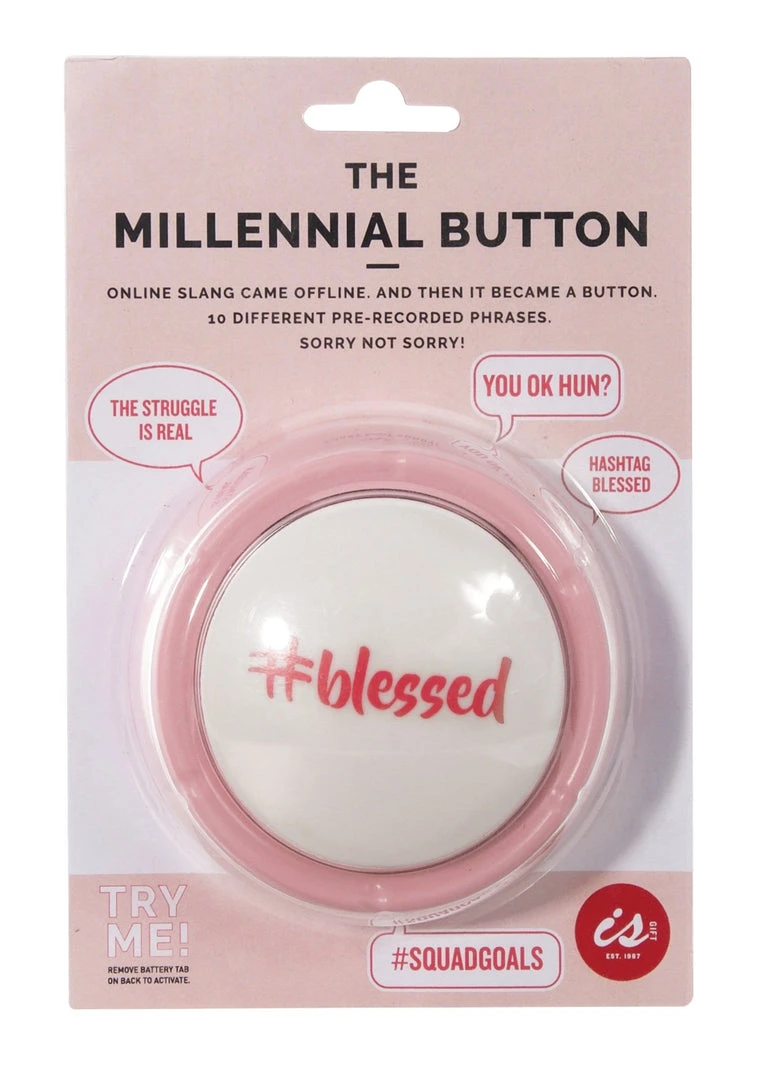 IsAlbi Office Gifts The Talking Millennial Button: 13 #Blessed Phrases 4 IsAlbi Office Gifts The Talking Millennial Button: 13 #Blessed Phrases