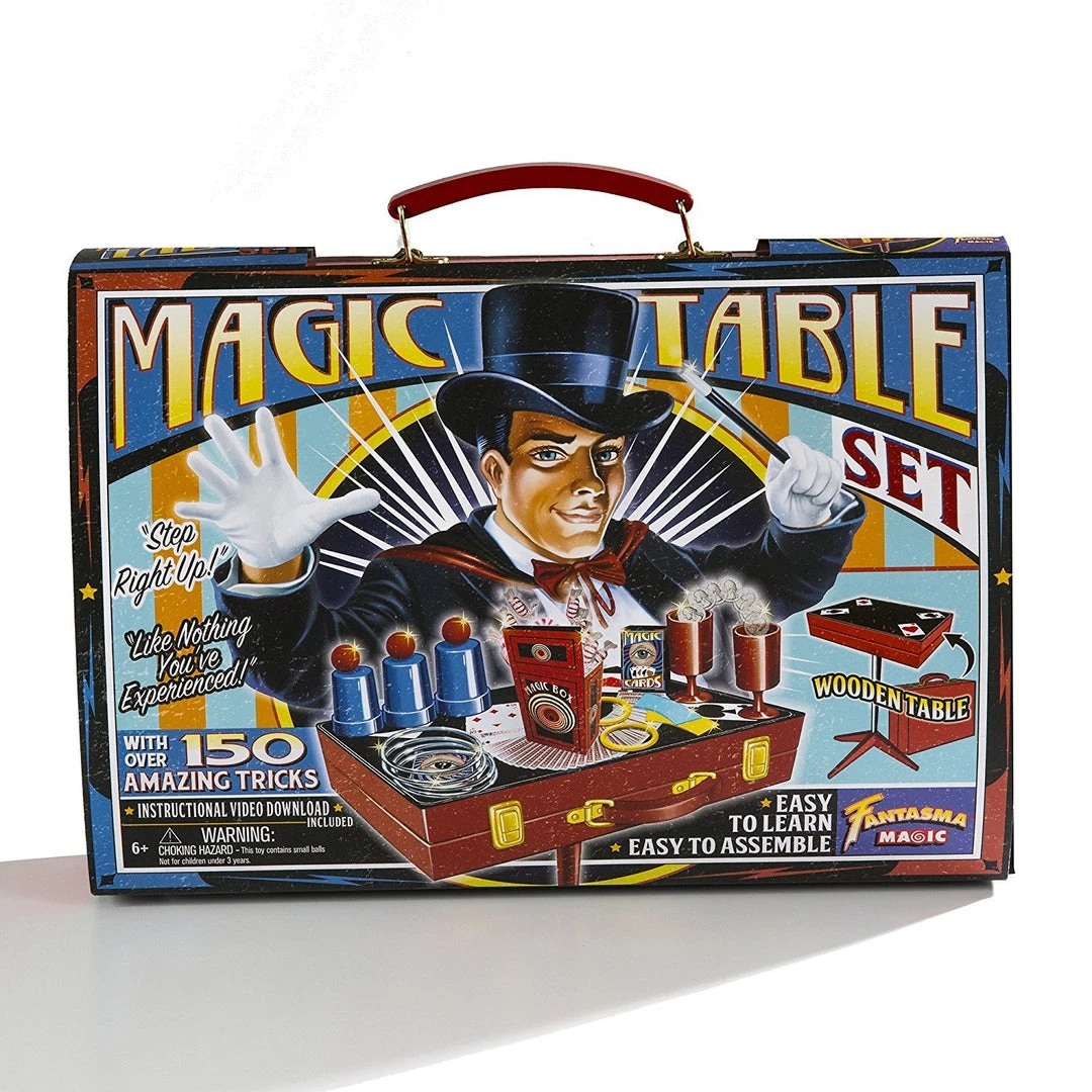 Theatrix Retro Magic Table Magician's Set With 150 Tricks! 8 Theatrix Retro Magic Table Magician's Set With 150 Tricks!