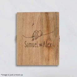 Yellow Octopus Personalised Personalised Gifts For Her Personalised Universal Knife Block - Love Birds