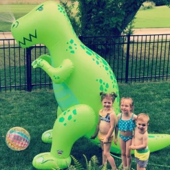 William Valentine Giant Inflatable T-Rex Dinosaur Yard Sprinkler 1.9m Tall!