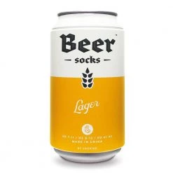 IsAlbi Mens Lager Beer Socks-in-a-Can Beer Gifts