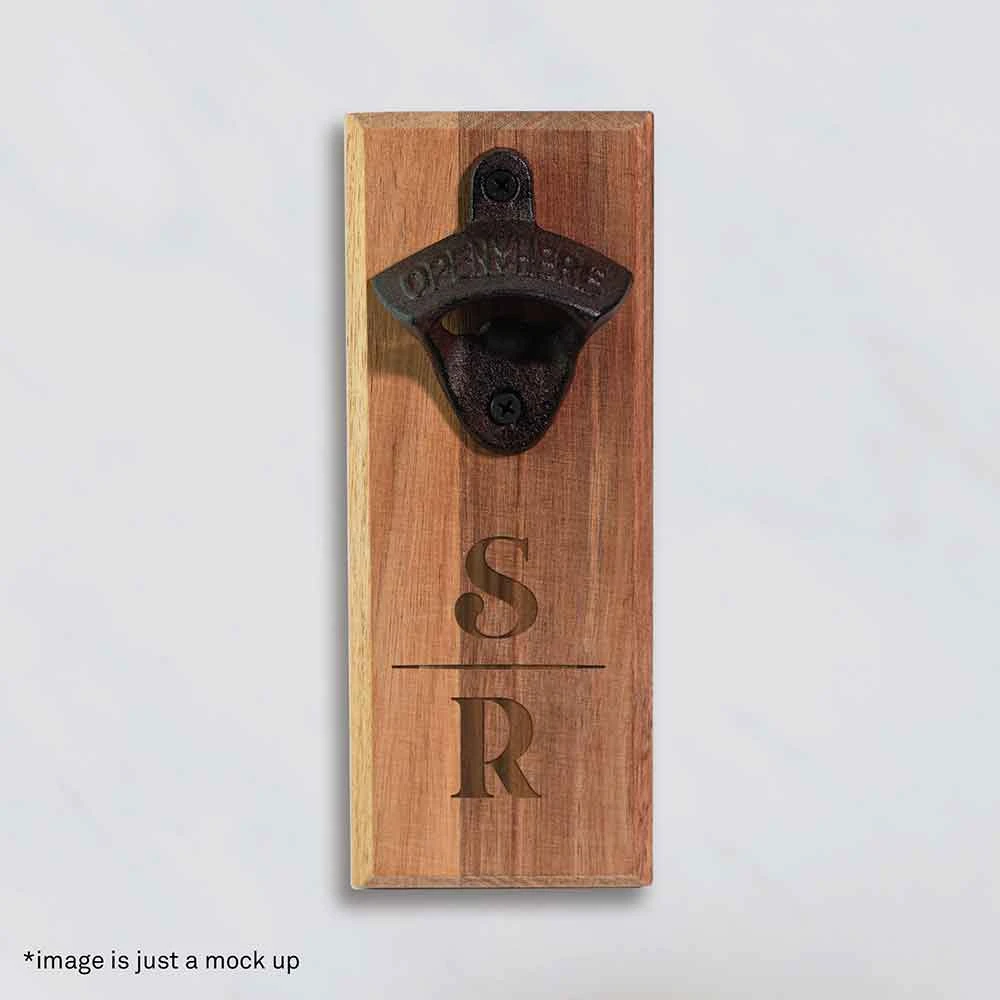 Yellow Octopus Personalised Personalised Wall Mount Bottle Opener - Classic Initials Personalised Birthday Gifts 2 Yellow Octopus Personalised Personalised Wall Mount Bottle Opener - Classic Initials Personalised Birthday Gifts