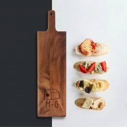 Yellow Octopus Personalised Foodie Personalised Baguette Paddle Serving Board - Home & Initials