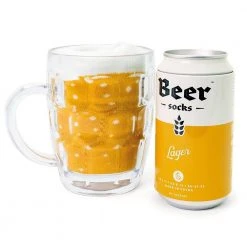 IsAlbi Mens Lager Beer Socks-in-a-Can Beer Gifts