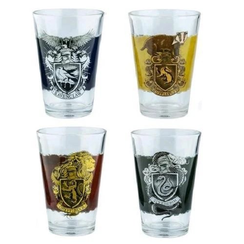 Ikon Collectables Harry Potter Set Of 4 Hogwarts Drinking Glasses 2 Ikon Collectables Harry Potter Set Of 4 Hogwarts Drinking Glasses