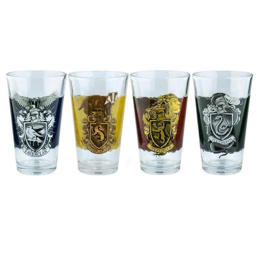 Ikon Collectables Harry Potter Set Of 4 Hogwarts Drinking Glasses 1 Ikon Collectables Harry Potter Set Of 4 Hogwarts Drinking Glasses