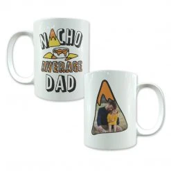 Yellow Octopus New Personalised Mug - Nacho Average Dad Design With Photo