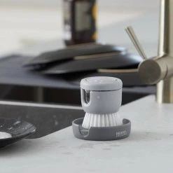 IsAlbi 2-in-1 Dish Brush With Soap Dispenser Gifts For Grandmas