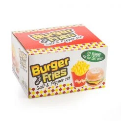 MDI Mens Novelty Gifts Burger & Fries Salt & Pepper Shakers