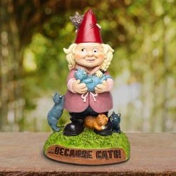 William Valentine The Crazy Cat Lady Garden Gnome Gifts For Sisters