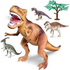 Outliving Discovery 38cm T-Rex Dinosaur 5pcs Set With Sound Science STEM Toys 8 Outliving Discovery 38cm T-Rex Dinosaur 5pcs Set With Sound Science STEM Toys