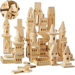 Outliving Wooden Castle Building Blocks - 75 Pieces | F.A.O Schwarz 9 Outliving Wooden Castle Building Blocks - 75 Pieces | F.A.O Schwarz