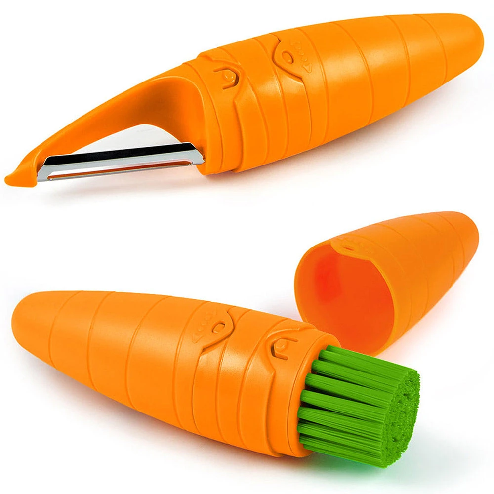 IsAlbi Carrot Vegetable Peeler & Scrubber | Fred 2 IsAlbi Carrot Vegetable Peeler & Scrubber | Fred