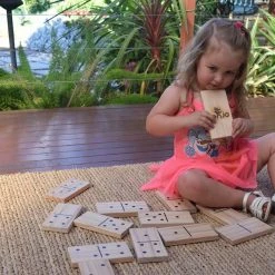 Jenjo Giant Wooden Dominoes 28pc Party Games 19 Jenjo Giant Wooden Dominoes 28pc Party Games