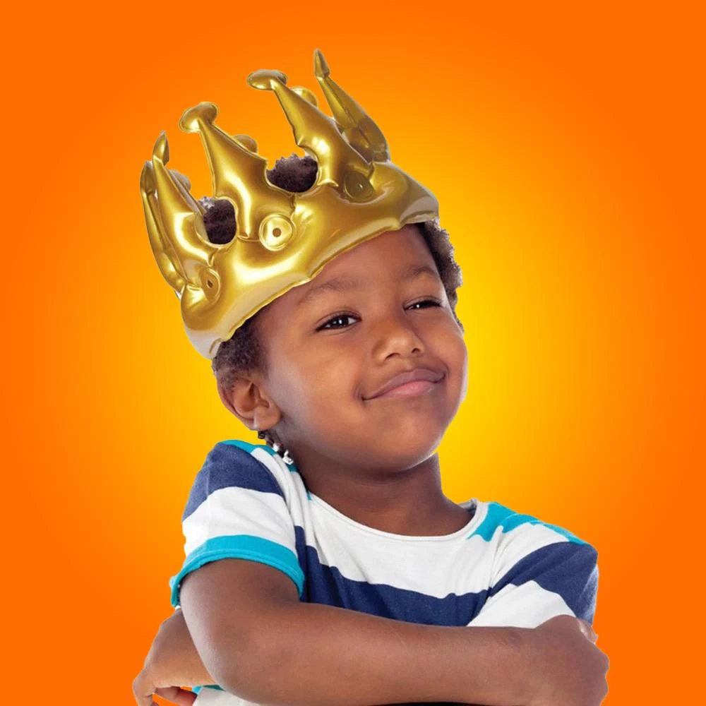 Paperie Gifts For Boys Gold Inflatable Party Prince Crown 1 Paperie Gifts For Boys Gold Inflatable Party Prince Crown