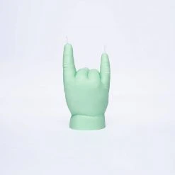 Little Global Handmade You Rock Baby Hand Candle | Pastel Green For Dad