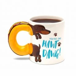 William Valentine Giant Products You're One Hawt Dawg! Oversized Sausage Dog Handle Mug 590ml