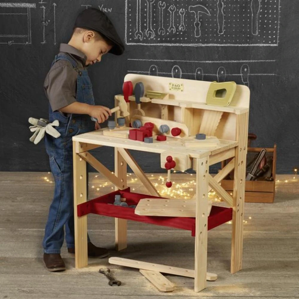 Outliving Science STEM Toys Wooden Carpenter's Work Bench 76cm | F.A.O Schwarz 1 Outliving Science STEM Toys Wooden Carpenter's Work Bench 76cm | F.A.O Schwarz