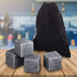 IsAlbi Man Cave Gifts Marble Whisky Stones - Small Or Large