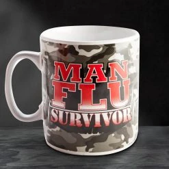 Mdi Mens Novelty Gifts Man Flu Survivor Giant Coffee Mug