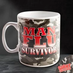 Mdi Mens Novelty Gifts Man Flu Survivor Giant Coffee Mug