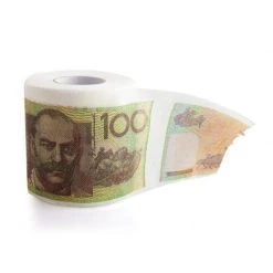 Mdi Mens Novelty Gifts Money Toilet Paper - $100 Australian Dollar Notes