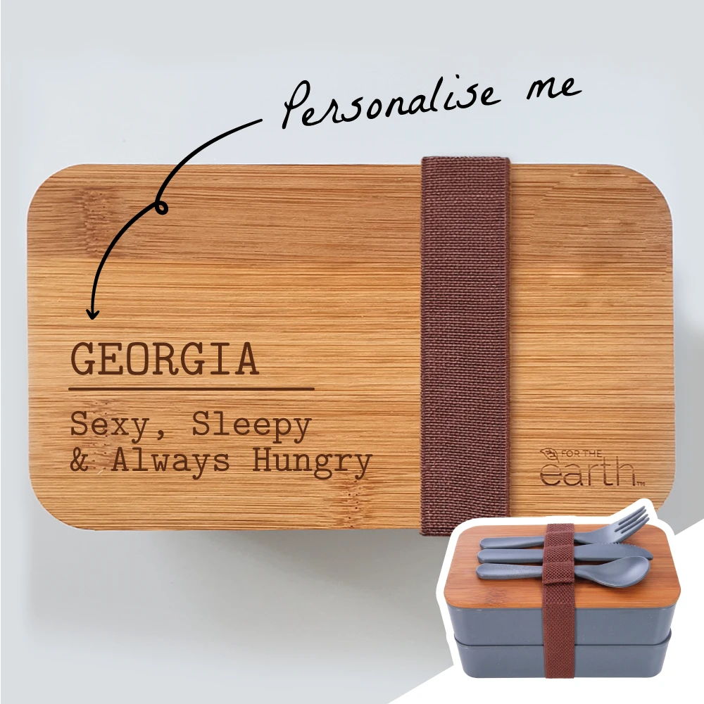 Yellow Octopus Personalised Personalised Assorted Bento Box With Cutlery - Sexy, Sleepy & Always Hungry New 2 Yellow Octopus Personalised Personalised Assorted Bento Box With Cutlery - Sexy, Sleepy & Always Hungry New