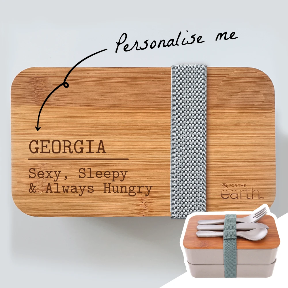 Yellow Octopus Personalised Personalised Assorted Bento Box With Cutlery - Sexy, Sleepy & Always Hungry New 1 Yellow Octopus Personalised Personalised Assorted Bento Box With Cutlery - Sexy, Sleepy & Always Hungry New