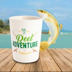 Mdi Reel Adventure 3D Fish Handle Fisherman's Mug