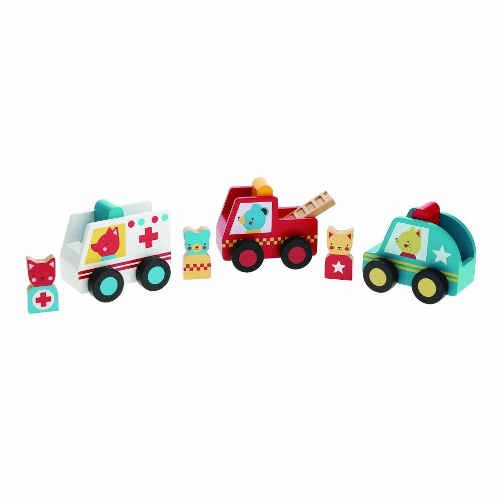 IsAlbi Rescue Pals Wooden Vehicles 1 IsAlbi Rescue Pals Wooden Vehicles
