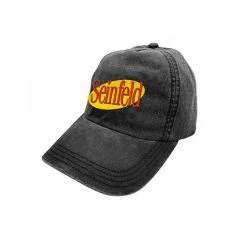 Licensing Essentials Seinfeld Washed Black Cap Man Cave Gifts