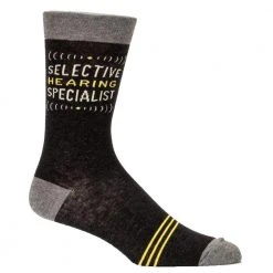 Optoco Mens Novelty Gifts Selective Hearing Specialist Men's Socks