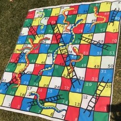 Jenjo Giant Snakes, Dots & Ladders Game - 2 In 1! Giant Products
