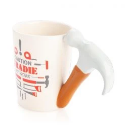 Mdi Man Cave Gifts Tradie At Work Hammer Handle Mug