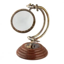 Vintage Nautical Vintage Tabletop Magnifying Glass With Curved Arm