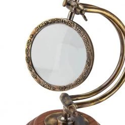 Vintage Nautical Vintage Tabletop Magnifying Glass With Curved Arm
