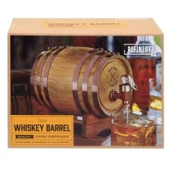 Outliving Wooden Whiskey Barrel Drink Dispenser - 800ml