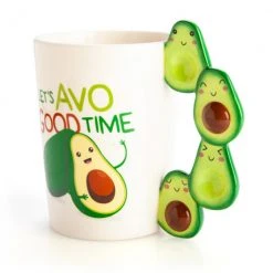 Mdi Let's Avo Good Time Avocado Handle Mug Mugs