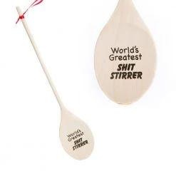 Mdi Man Cave Gifts Giant "World's Greatest Sh#t Stirrer" Wooden Spoon 50cm