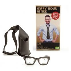 Mdi Man Cave Gifts Happy Hour Attire Novelty Tie & Glasses