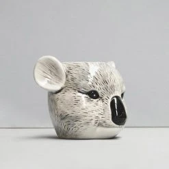 Ceramic Koala Planter Pot | White Moose