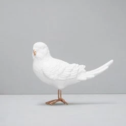 White Budgie With Gold Details | White Moose Office Gifts