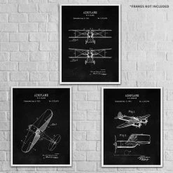 Yellow Octopus Exclusives - Prints Man Cave Gifts Airplane Patent Prints Wall Art | Set Of 3