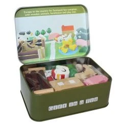 IsAlbi Farm In A Tin - Wooden Animals Set