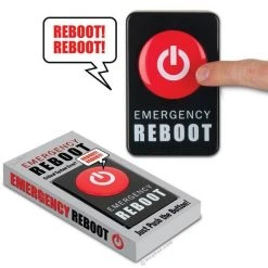 Accoutrements Emergency Reboot Button Novelty Buttons